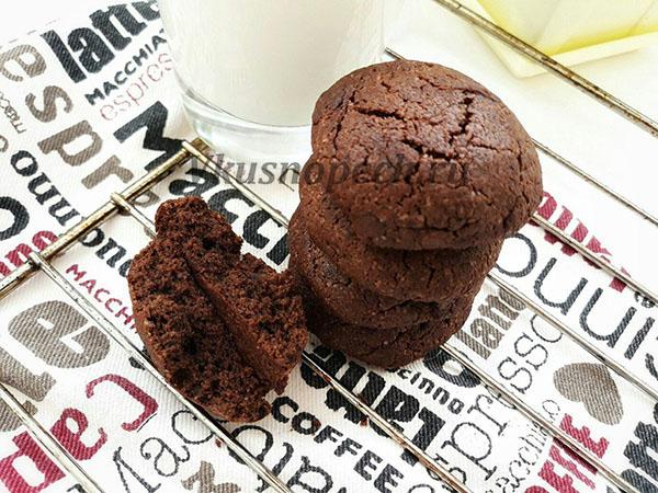 шоколадное печенье пошаговый рецепт